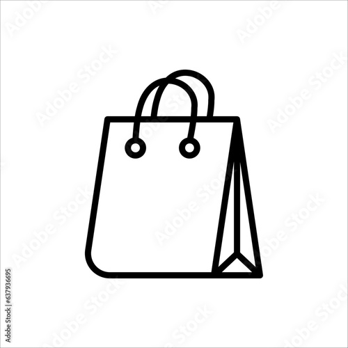 Shopping Bag Icon for web design, Vector isolated on white background