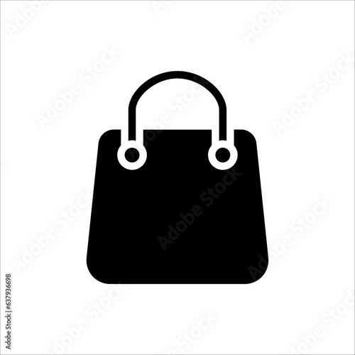 Shopping Bag Icon for web design, Vector isolated on white background
