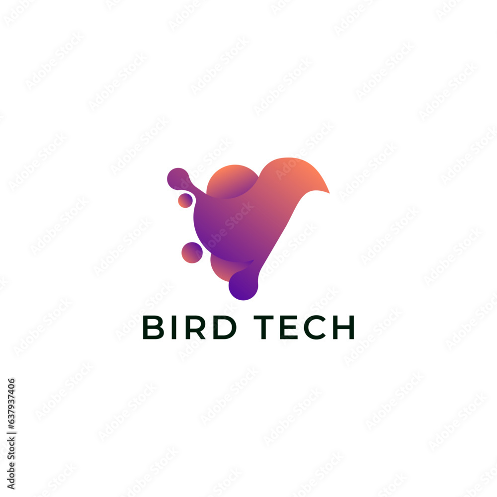 ABSTRACT ILLUSTRATION BIRD TECH COLORFUL LOGO ICON TEMPLATE DESIGN ELEMENT VECTOR FOR YOUR BUSINESS ABSTRACT ILLUSTRATION BIRD TECH COLORFUL LOGO ICON TEMPLATE DESIGN ELEMENT VECTOR FOR YOUR BUSINESS