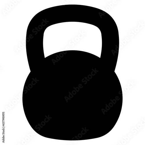 Kettlebell sports tool for weightlifting, kettlebell weight symbol
