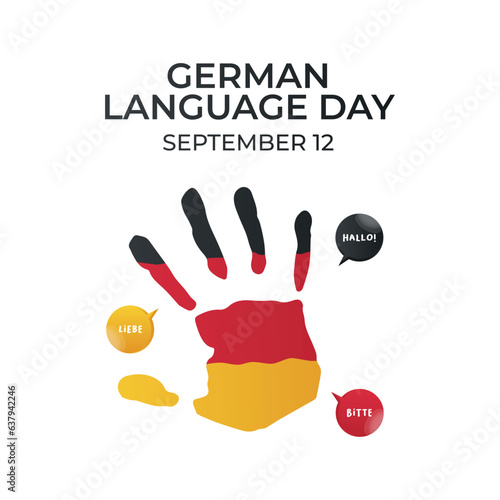 German language day design template good for celebration. german language design. vector design eps 10.