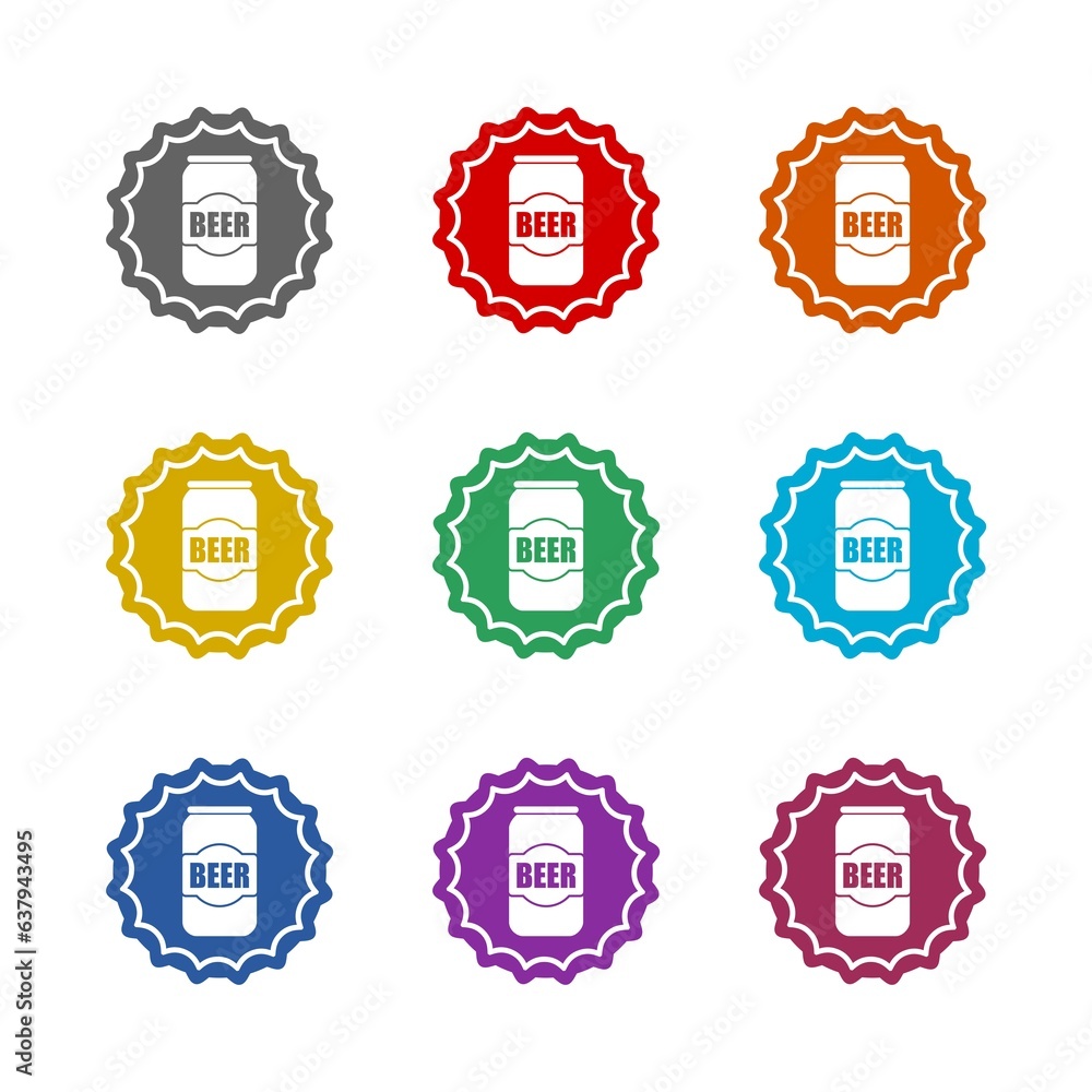 Beer icon template icon isolated on white background. Set icons colorful Beer icon template icon isolated on white background. Set icons colorful