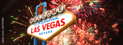 Welcome to Fabulous Las Vegas Sign by night