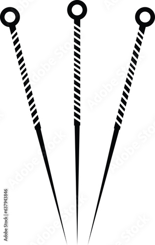 Acupuncture icon. Spa sign. Acupuncture needles symbol. flat style.