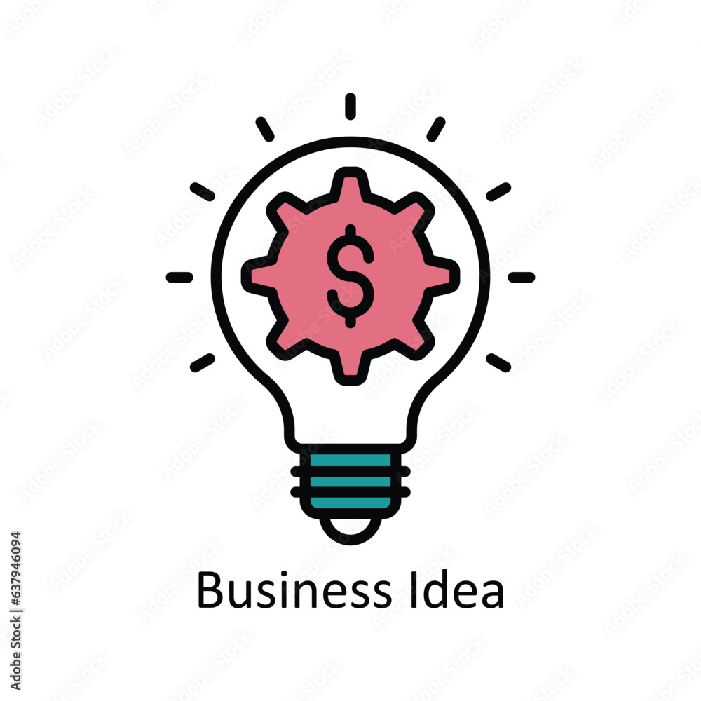 Business Idea Filled Outline Icon Design illustration. Product Management Symbol on White background EPS 10 File Business Idea Filled Outline Icon Design illustration. Product Management Symbol on White background EPS 10 File