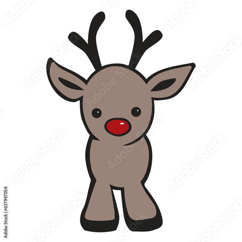 Christmas reindeer character  vector