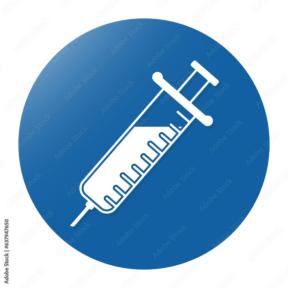 blue syringe circle icon blue syringe circle icon