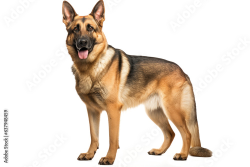 German Shepherd Isolated On White Background