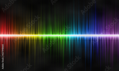 Abstract sound equalizer wave on black background. Bright sound wave.