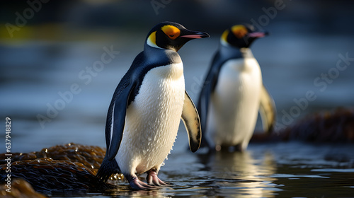 penguin walking on sandy beach