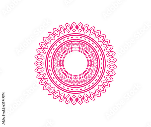 pink and white circle