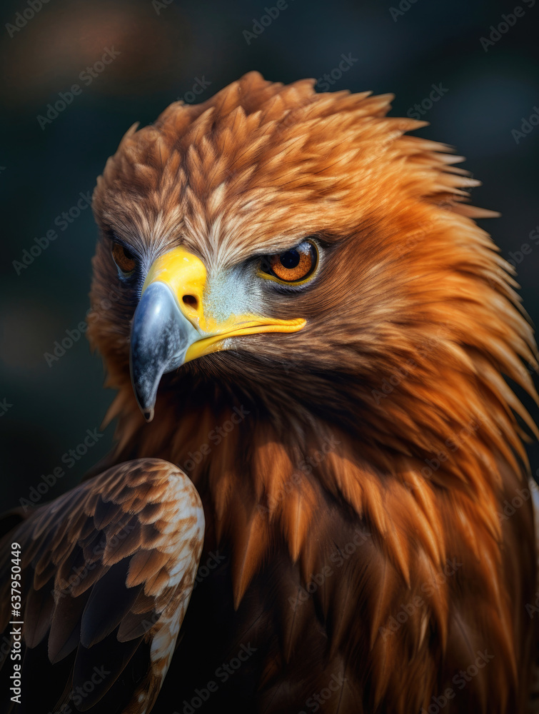 Photo close up shot of a golden eagle Photo close up shot of a golden eagle