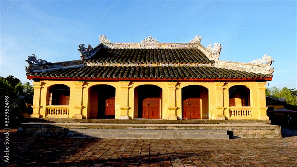 The Imperial Enclosure or Imperial City in Hue, Vietnam.