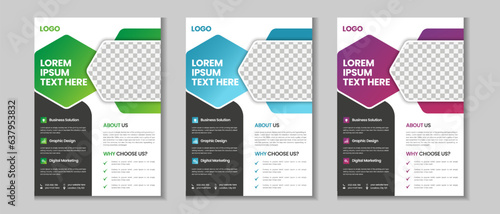 Corporate flyer design  annual report  news letter  book cover  a4 template design