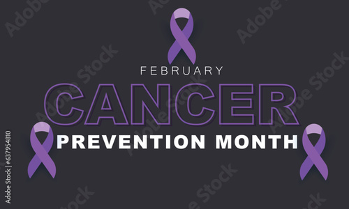 National Cancer prevention month. background, banner, card, poster, template. Vector illustration.