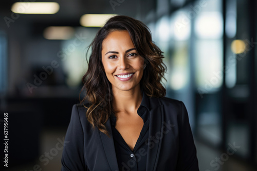 Energetic Businesswoman with a Fresh Outlook in Modern Office Setting