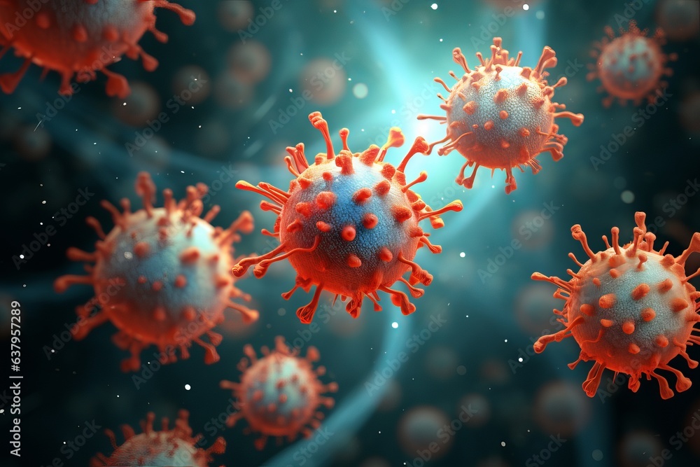 Ebola virus close up image, corona virus