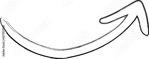 Arrow hand drawing for decoration and design.
