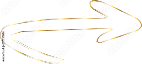 Arrow gold for decoration and design. 