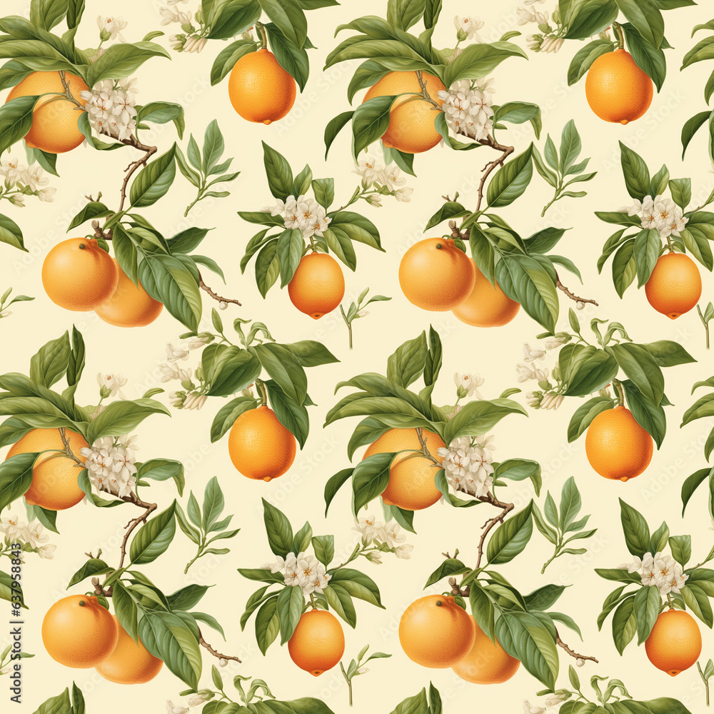 Luxurious citrus fruit seamless wallpaper texture, colorful background Luxurious citrus fruit seamless wallpaper texture, colorful background