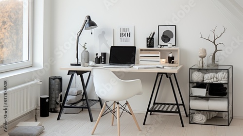 Small Home office, Minimali...
