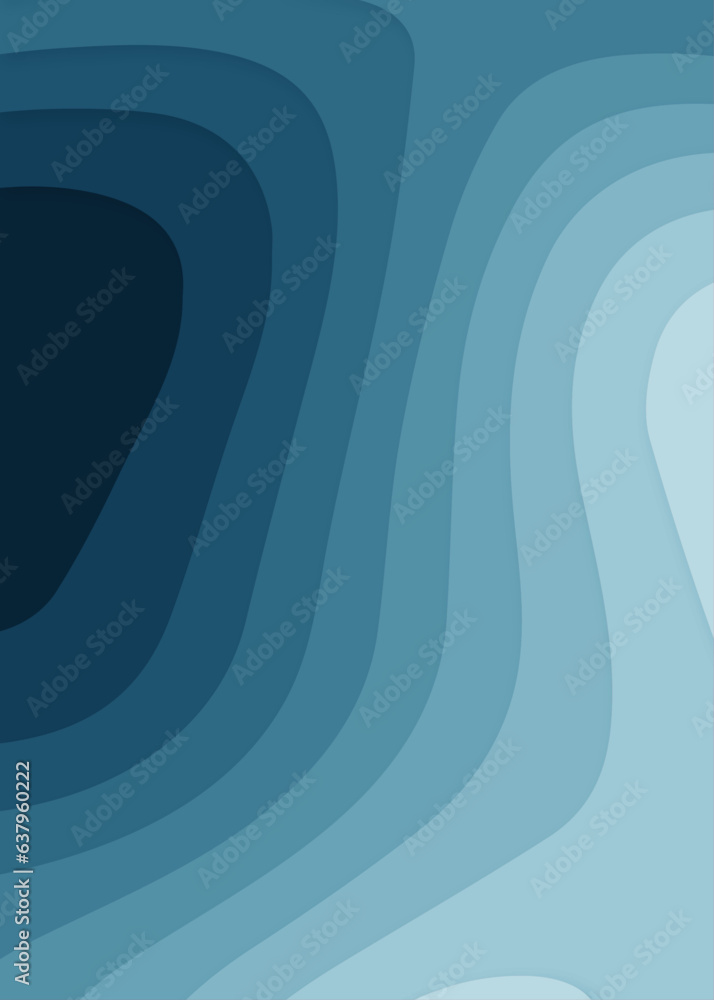 Blue 3d abstract background with waves. Blue luxury papercut background for template, flyer, brochure, sticker, wedding card, Blue 3d abstract background with waves. Blue luxury papercut background for template, flyer, brochure, sticker, wedding card,