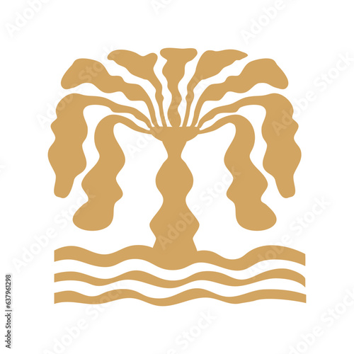 Vector  in simple naive and hippie groovy style, flowers and plants, floral botanic hand drawn design templates, frames and modern art prints, posters and placards