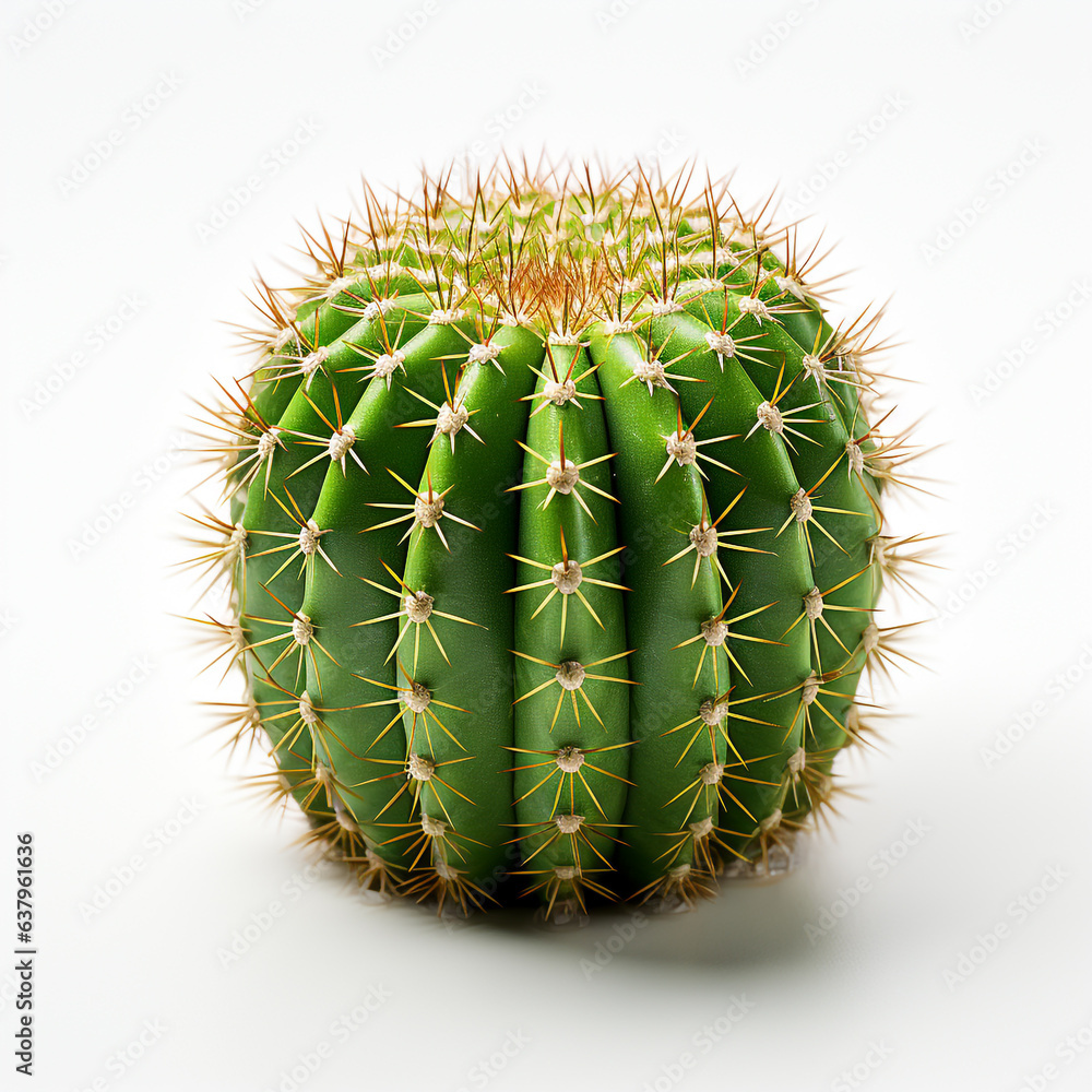 Cactus plant green color white background Cactus plant green color white background