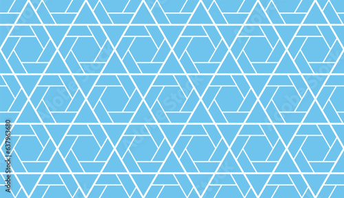 The geometric pattern with lines. Seamless vector background. White and blue texture. Graphic modern pattern. Simple lattice graphic design