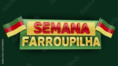 selo 3d ''semana farroupilha'' 