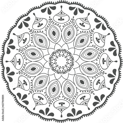 spiritual symbol round ornament