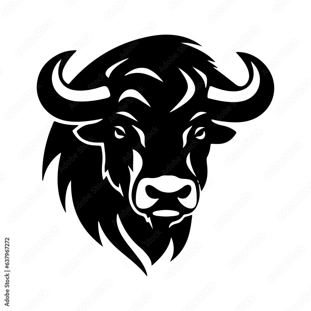 bison silhouette logo bison silhouette logo