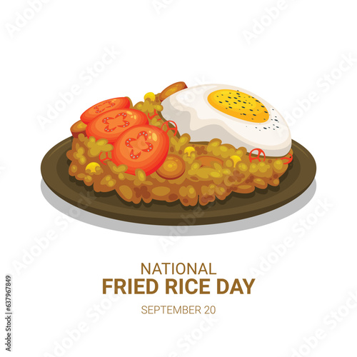 National Fried Rice Day background.