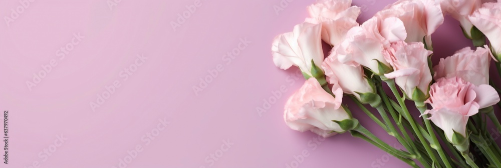 A banner with soft gradient colors and a bouquet of roses in one corner. A banner with soft gradient colors and a bouquet of roses in one corner.