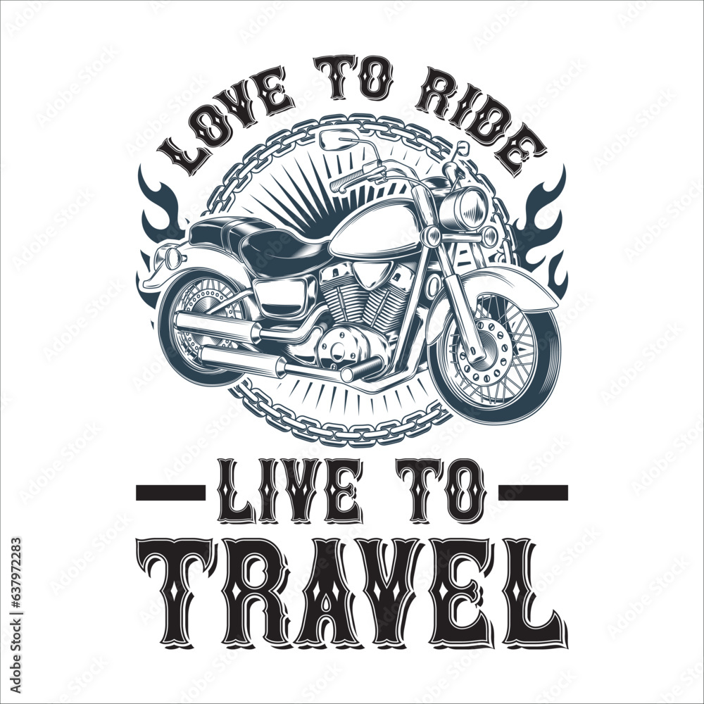 Obraz premium Stylish , fashionable and awesome Biker and motorcycle typography illustrator