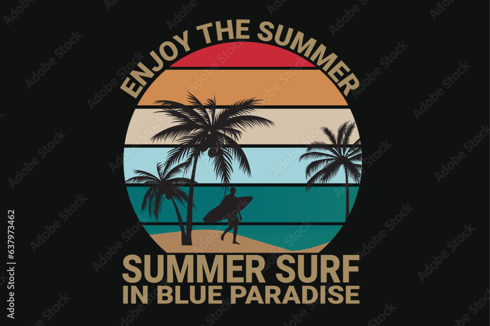 summer holiday poster. t shirt design eps