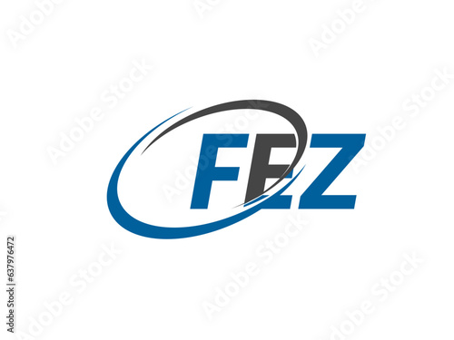 FEZ letter creative modern elegant swoosh logo design