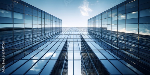 a tall building with a blue sky in the background  pexels contest winner  glass reflections  low angle 8k hd nature photo  on a dark background  three - point perspective  transparent background