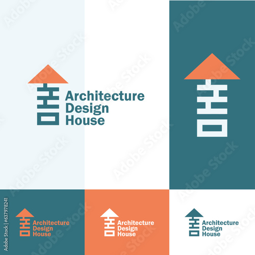Architecture logo design, building contraction logo, home icon design