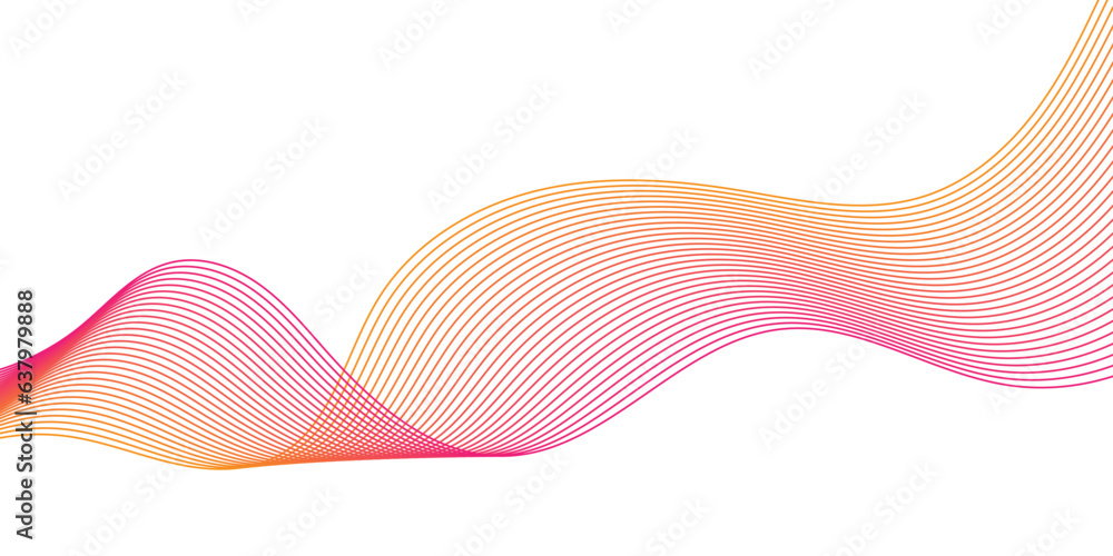 Abstract flowing wave lines. Design element for technology, science, modern concept.vector eps 10