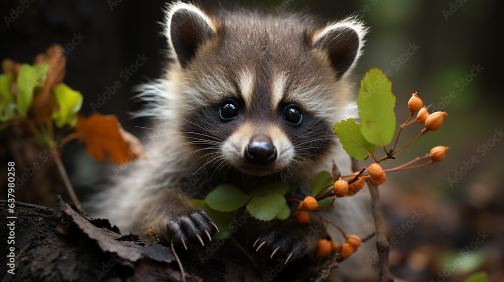 Seasonal Solitude. A Raccoon in a Melancholic Setting, Embracing the Warmth and Comfort of Home Seasonal Solitude. A Raccoon in a Melancholic Setting, Embracing the Warmth and Comfort of Home