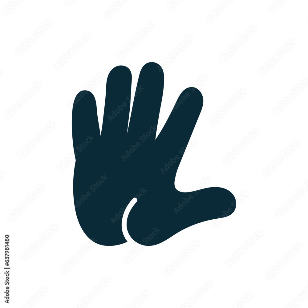 Obraz premium Hand palm of a human child silhouette. Pin.