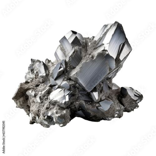 Palladium isolated on transparent background. Generative AI