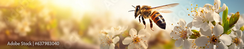 A Banner Photo of a Bee in Nature © Nathan Hutchcraft