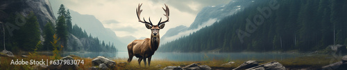 A Banner Photo of a Deer in Nature