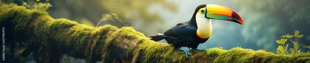 A Banner Photo of a Toucan in Nature A Banner Photo of a Toucan in Nature