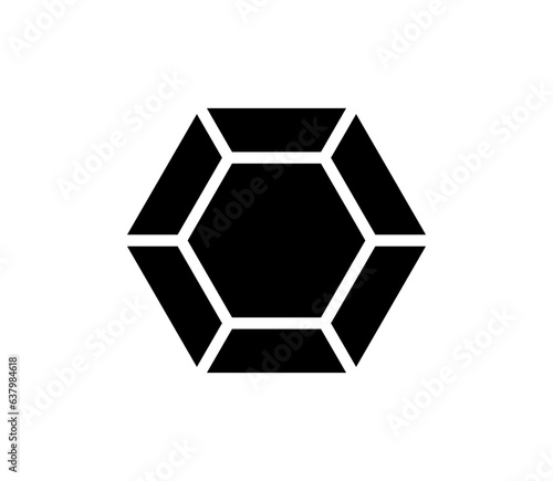 Vector diamond icon. Gem symbol.