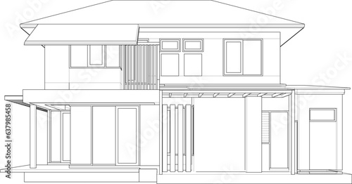 3D illustration of residential project