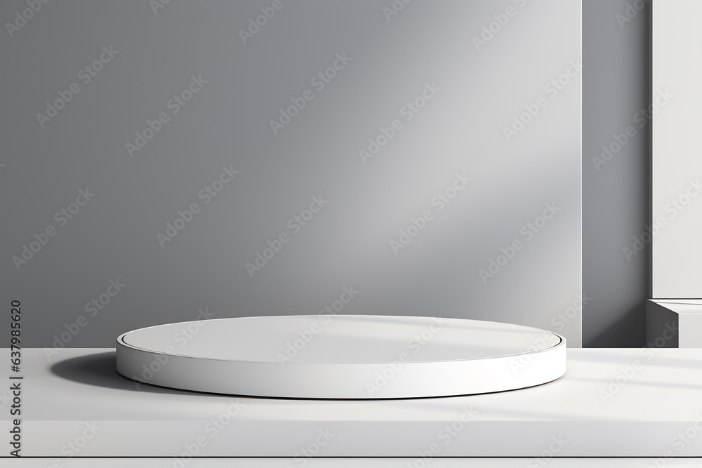 render of serene display scene for product display, shadow, cosmetic, presentation, platform render of serene display scene for product display, shadow, cosmetic, presentation, platform