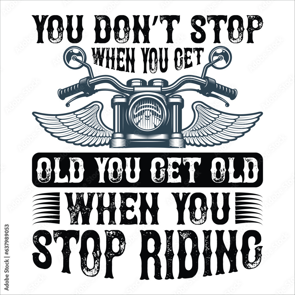 Obraz premium Stylish , fashionable and awesome Biker and motorcycle typography illustrator